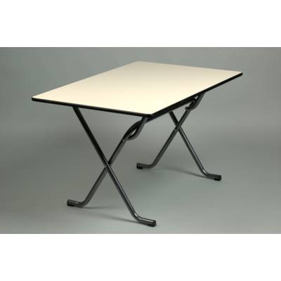 Table pliante Hugo 120 x 80 - Coloris plateau mélaminé et piètement variables