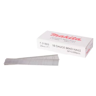 Clous tête homme mini brads 18 Ga galvanisés, pour cloueurs pneumatiques (DBN500, SKN12, NT45A, IM50) - MAKITA - F-31883