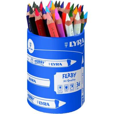 Pot de 36 crayons de couleur Triangulaires FERBY Large