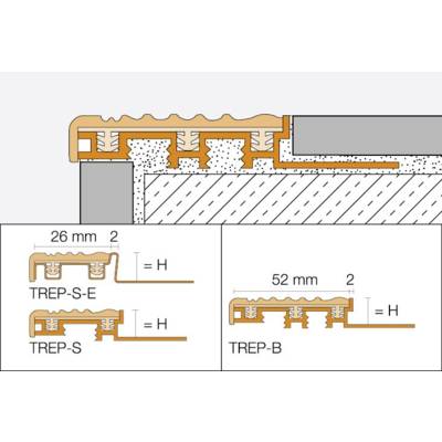 Profilé Schlüter-TREP-S alu gris - Gedimat - SCHLUTER SYSTEMS