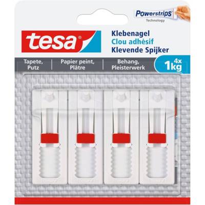 Clou adhésif ajustable 1kg pour mur peint et papier peint (Lot de 4 clous)