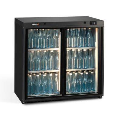 Arrière-bar 2 portes vitrées coulissantes