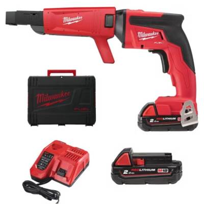 Visseuse Placo Fuel 18V M18 FSGC - 202X - MILWAUKEE - avec 2 batteries 2.0Ah - chargeur - HDBOX -4933459199 - Maxoutil