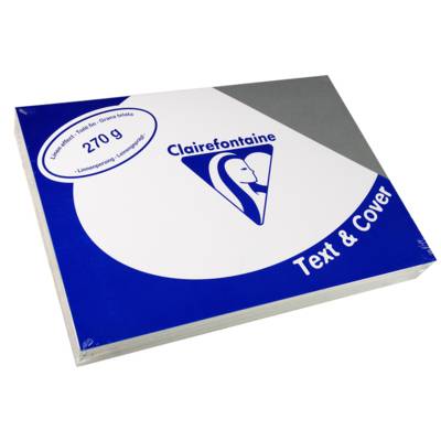 Paquet de 100 Couvertures Text&Cover Toilé 270g A4 210x297mm Gris ardoise