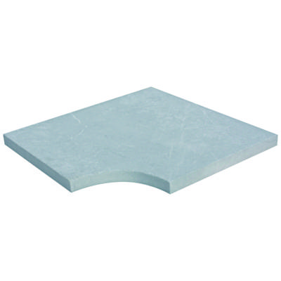 Margelle d'angle droit rentrant pierre naturelle ROYAL Grey - 48 x 48 x 3,2 cm - Gedimat - DISTRIMAT