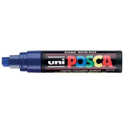 Marqueur pointe rectangulaire extra-large pc17k 15mm bleu foncé - POSCA
