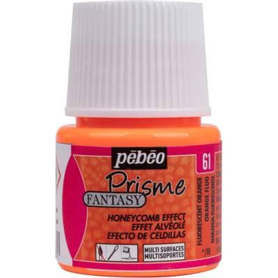 Flacon 45ml Peinture Fantasy Prisme à effet alvéolé ORANGE FLUO