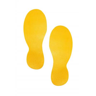 Paire 2 Emprunte de marquage "Pied" jaune