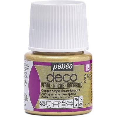 Flacon 45 ml Peinture Acrylique Déco Nacrée opaque Or - PÉBÉO