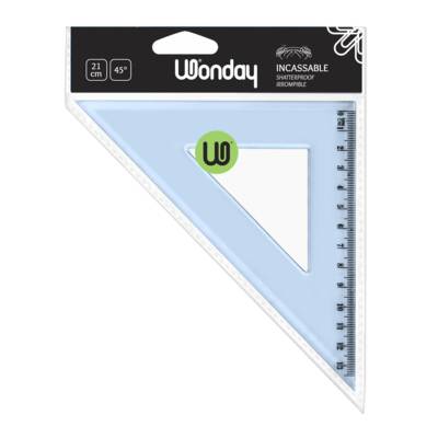 Equerre Plastique Incassable 45° 21 cm