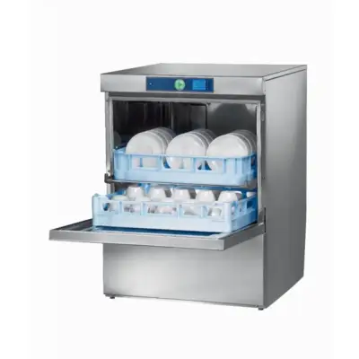 Lave-vaisselle frontal - Paniers 50x50cm - Adoucisseur, Surpresseur de rinçage, Pompe de vidange, Doseur de lavage, Doseur de rinçage intégrés - Sur socle - FXS-10A+01-240349 - Hobart