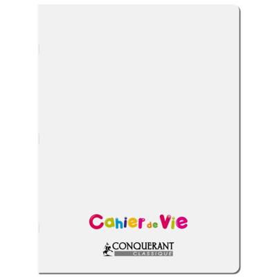 Cahier de vie agrafé polypro 24X32cm 90G/120G 96P DL3/10-UNI incolore