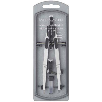 Compas à réglage rapide, argent / noir