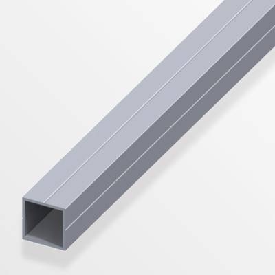 Tube carré en aluminium blanc brillant long.1m larg.19,5mm haut.19,5mm - Gedimat - ALFER ALUMINIUM