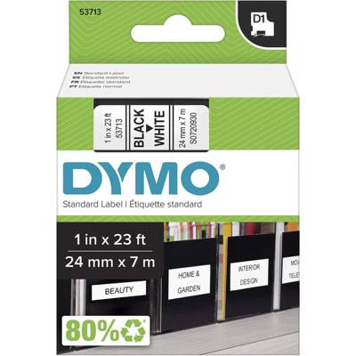 Cassette Ruban D1 24 mm x 7,0 m Noir sur blanc - DYMO