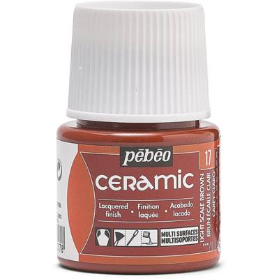 Flacon 45 ml peinture CERAMIC faïence et multi support BRUN ECAILLE