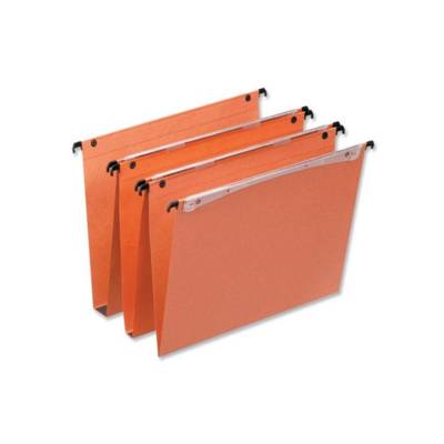 Boîte de 25 dossiers suspendus en kraft Orange pour tiroir Dual fond 30 mm - ESSELTE