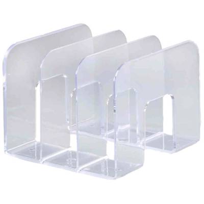 Porte-revues TREND plastique 3 compartiments (L)215 x (P)210 x (H)165 mm Cristal