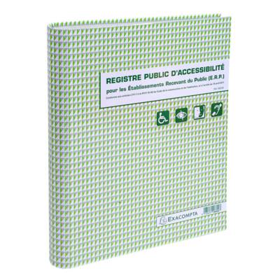Registre public d'accessibilité pour les ERP (Classeur + Feuillets + 10 pochettes) - EXACOMPTA