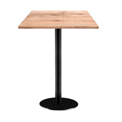 Mange-debout pied noir 60x60cm tanin naturel - intérieur - RestooTab