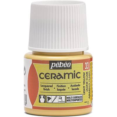 Flacon 45 ml peinture CERAMIC faïence et multi support Jaune clair