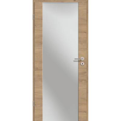 Bloc-porte tubulaire PORTALIT décor chêne adria vitré Hui.70 à 80 mm - 204 x 73 cm - Gedimat - WESTAG