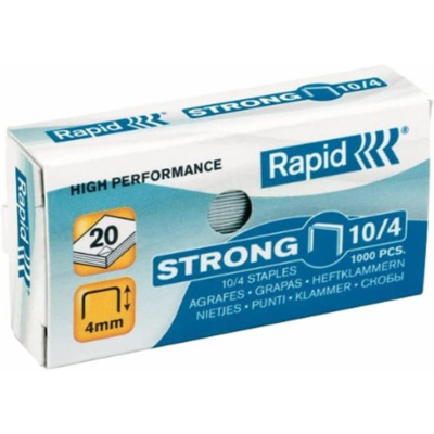 Bte 1000 Agrafes Strong N° 10/4, galvanisé - Rapid