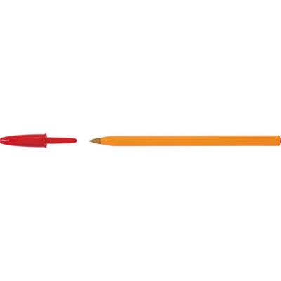 Stylo bille ORANGE Pte Fine 0,7mm Encre Rouge - BIC