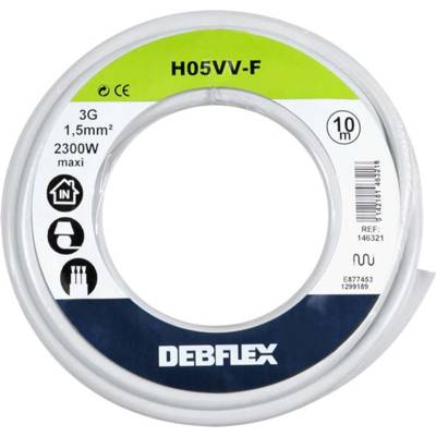 Câble HO5VV-F 3g1,5mm² blanc - Gedimat - DEBFLEX