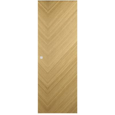 Porte coulissante pleine SUMBA plaqué bois chêne - 204 x 73 cm - Gedimat