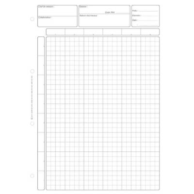 Bloc Audit Contrôle Interne A4 80 pages Avec Entête de Dossier Blanc