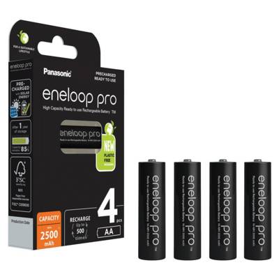 Eneloop Pro Pack 4 Piles Rechargeables Mignon 2500mAh AA Ni-MH 1,2V