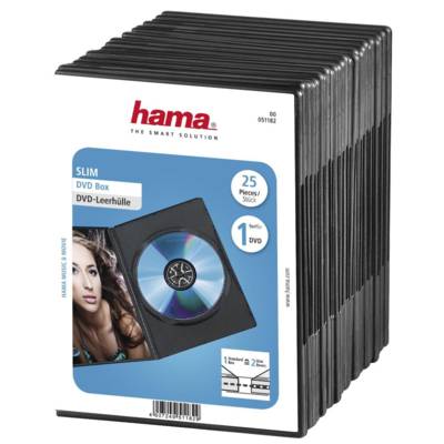 Lot de 25 Boîtiers Slim pour 1 DVD Noir