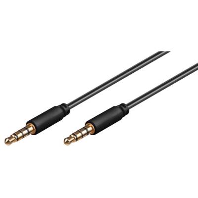 Câble audio stéréo 3.5mm jack 4 Broches Noir 1 m