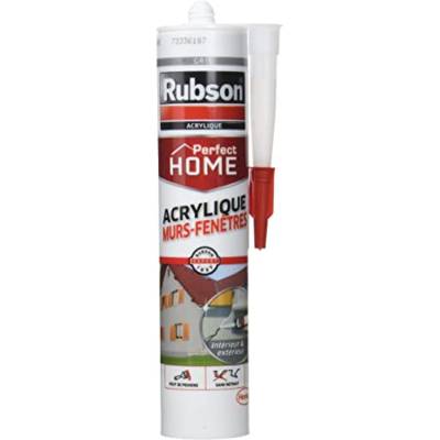 Mastic PERFECT HOME acrylique murs-fenêtres gris - cartouche de 280ml - Gedimat - RUBSON