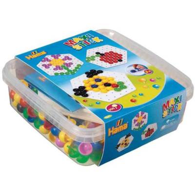 Maxi Stick Boîte de perles à piquer + plaques perforées - HAMA