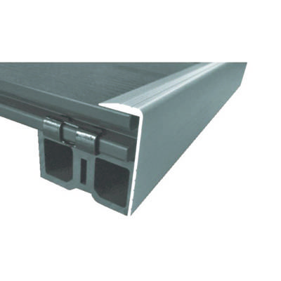 Cornière alu pour lame de terrasse composite 51x21mm 2,85m - Gedimat - EXTRUBOIS