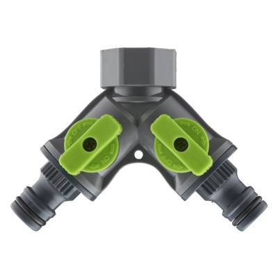 Nez de robinet double Y automatique en plastique - femelle ø20 x 27 mm - Gedimat - NOYON ET THIEBAULT