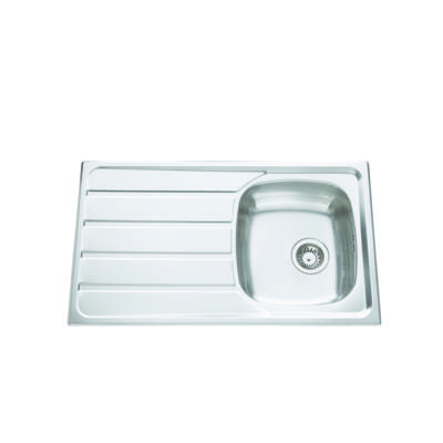 Evier à encastrer MONTEBELLO 1 cuve + 1 égouttoir inox lisse - Gedimat - JS