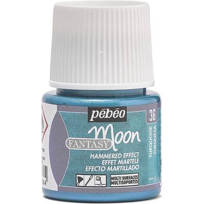 Flacon 45ml Peinture Fantasy Moon à effet martelé TURQUOISE - PÉBÉO