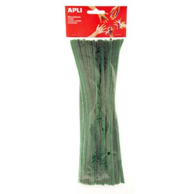 Sachet de 50 chenilles vertes 30 cm