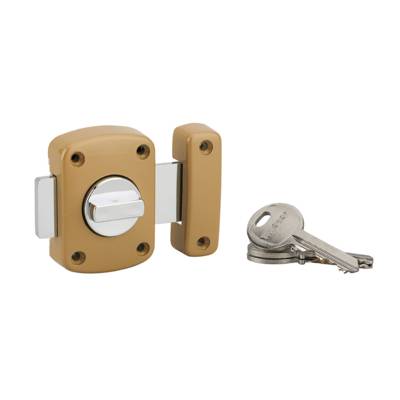 Verrou de sûreté alouette 35 mm époxy bronze 3 clés - Gedimat - THIRARD