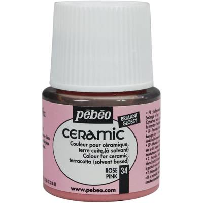 Flacon 45 ml peinture CERAMIC faïence et multi support ROSE