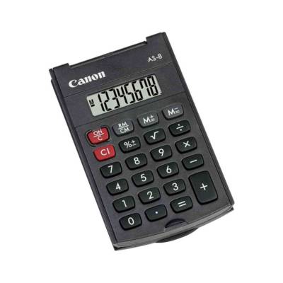 Calculatrice AS-8 Couvercle et piles 8 chiffres