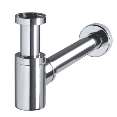 Siphon MINI LINÉIS laiton chromé - sortie Ø32 mm - Gedimat - WIRQUIN