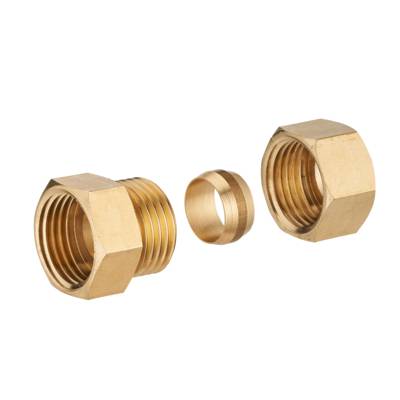 Raccord union bicône laiton brut - femelle ø15 x 21 mm - Gedimat - NOYON ET THIEBAULT