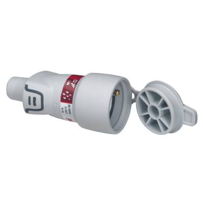Fiche femelle avec terre plastique avec volet de protection - Gedimat - LEGRAND