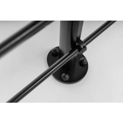 Kit garde-corps PURE BLACK alu noir - fixation au sol - Gedimat - SOGEM
