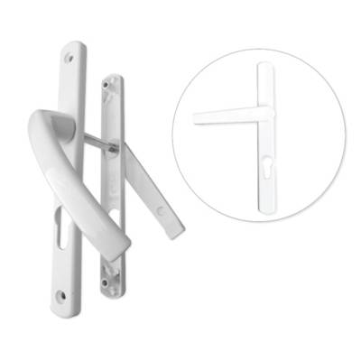 Ensemble alu porte étroite Ovalfiliz PRODIF - clé i - 24 mm - saillie réduite articulée - blanc - 58/70V5x80C7x100 - 675315 - Maxoutil