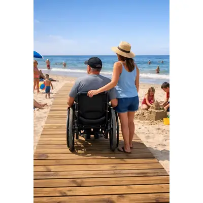 Platelage bois PMR extérieur FUN2WOOD – Fun2Access